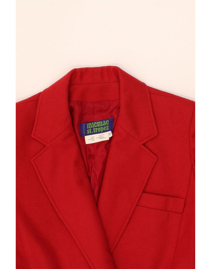 MICMAC ST.TROPEZ Womens Double Breasted Blazer Jacket EU 38 Medium Red Vintage MicMac St.Tropez and Second-Hand MicMac St.Tropez from Messina Hembry 