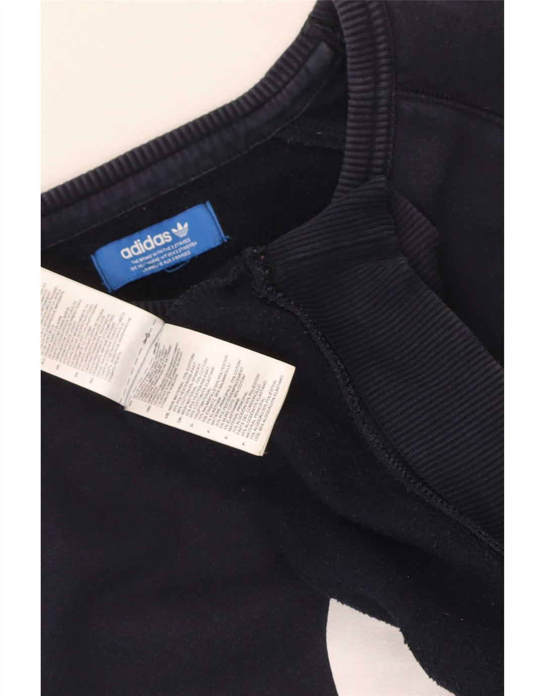 Adidas grafisk sweatshirt til mænd, stor marineblå bomuld