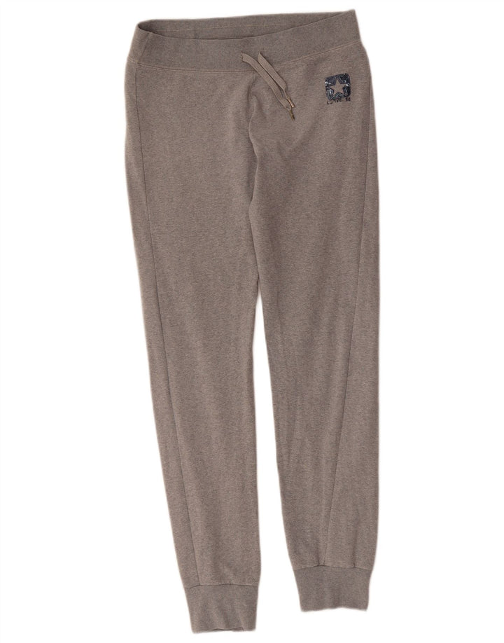 CONVERSE Womens Tracksuit Trousers Joggers UK 10 Small Grey Cotton