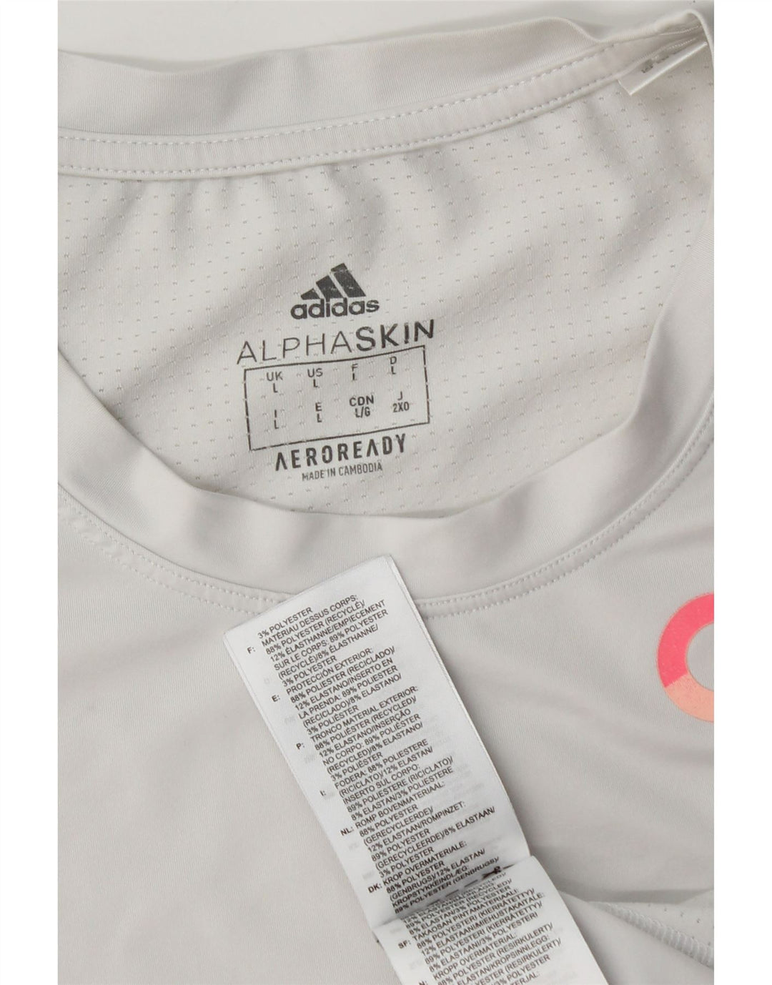 ADIDAS Herre Aeroready Grafisk T-Shirt Top Stor Grå Polyester