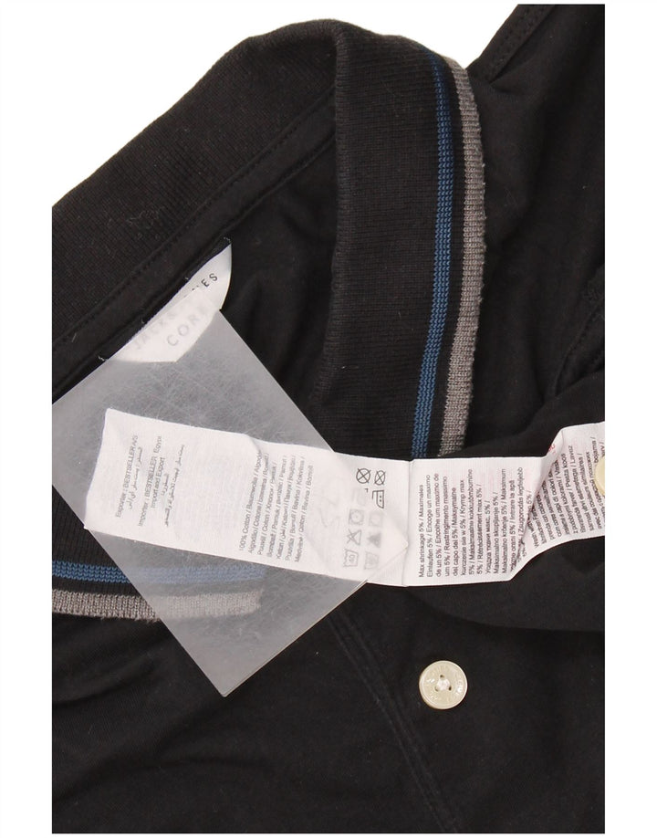 JACK & JONES Poloshirt til mænd Stor sort bomuld