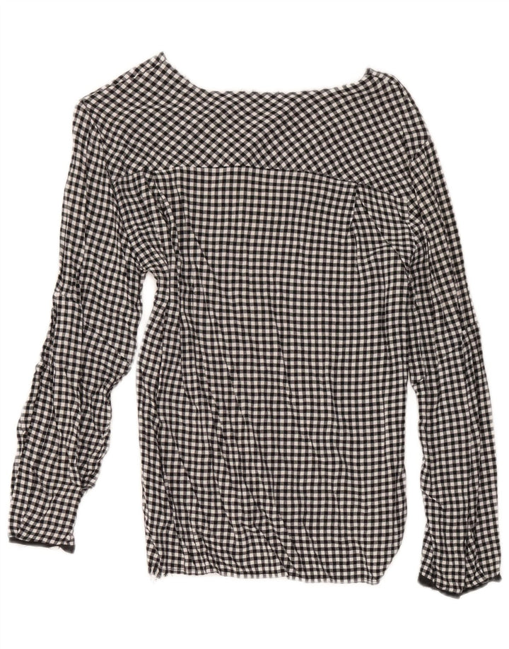 Zara Damebluse Top UK 12 Medium Sort Gingham