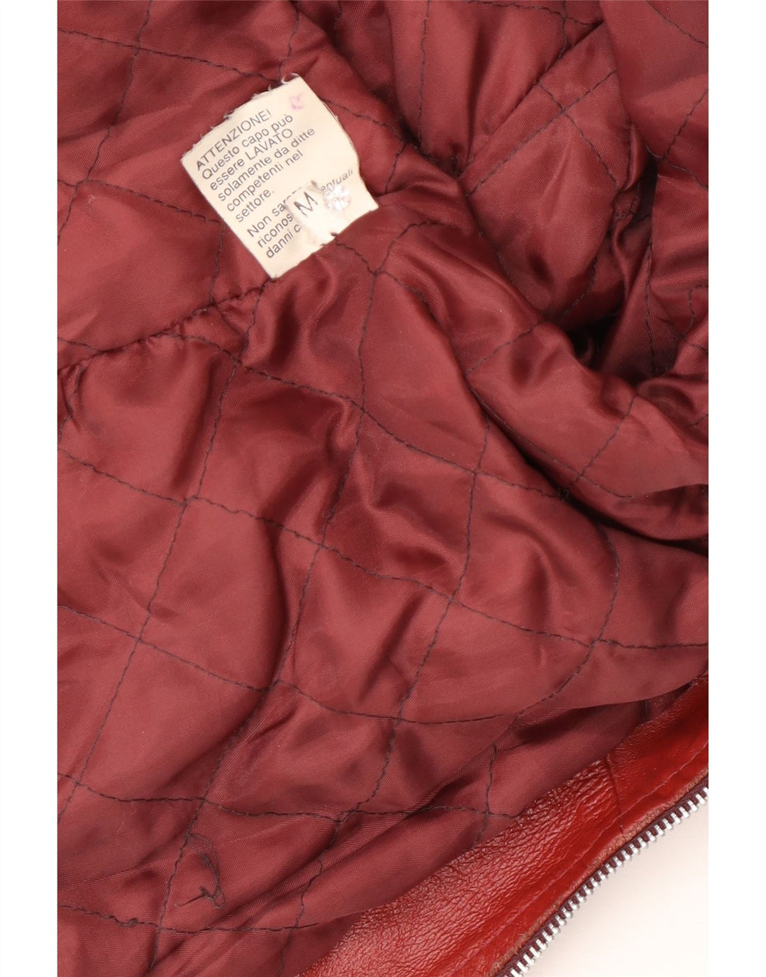 Vintage dame læderjakke UK 14 Medium Rød