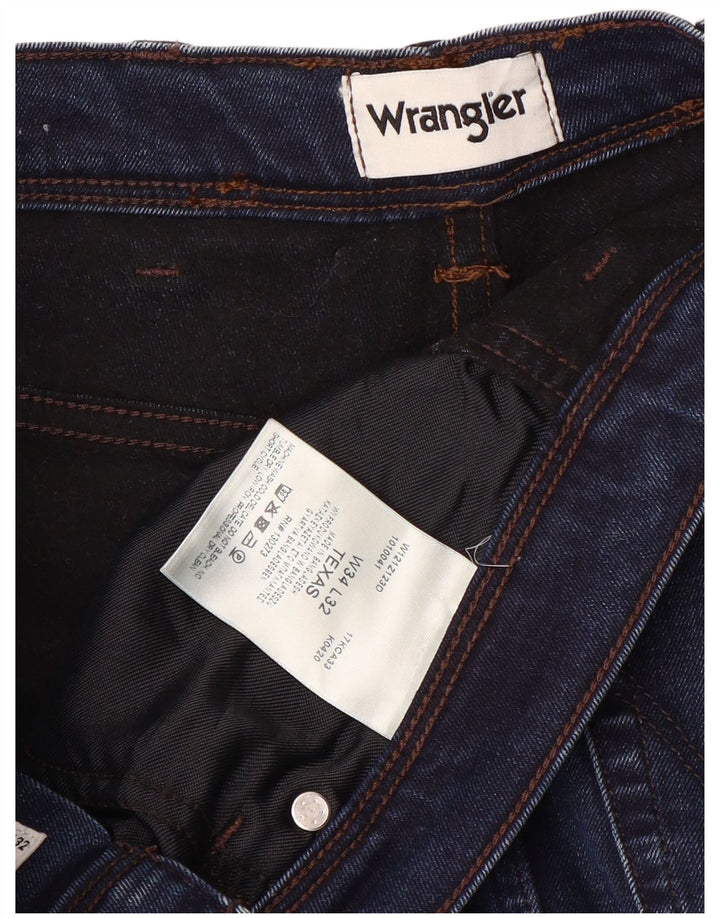 WRANGLER Herre Texas Straight Jeans W34 L32 Blå Bomuld