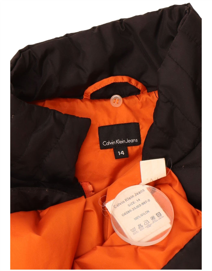 CALVIN KLEIN JEANS Polstret drengejakke 13-14 år Sort nylon