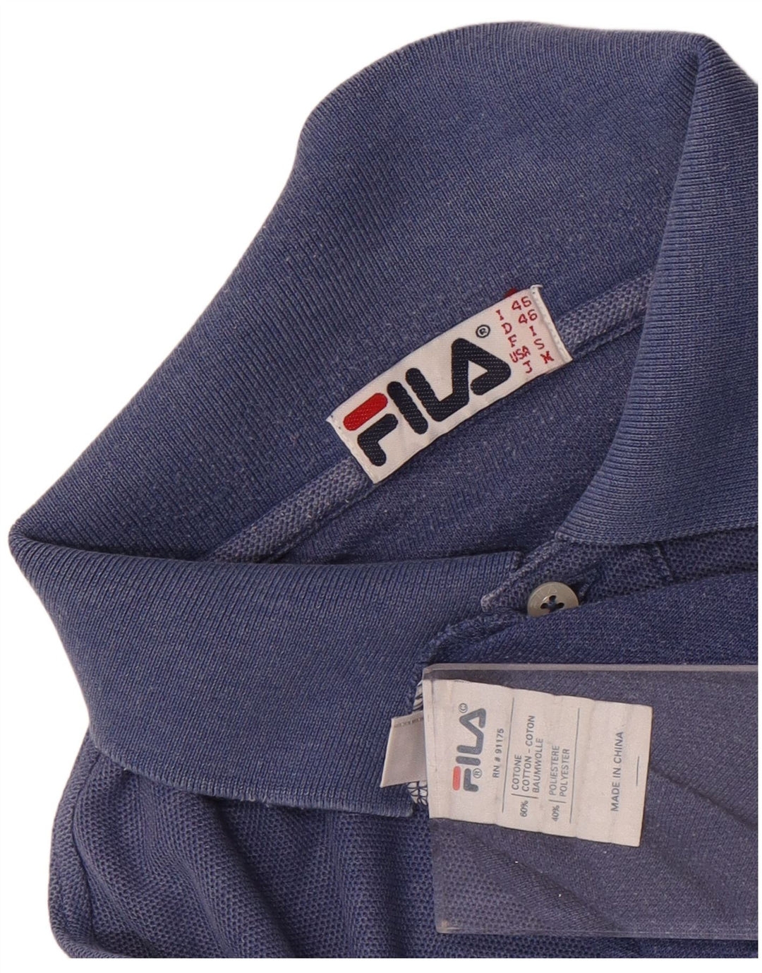 Fila Polo skjorte til mænd, lille blå bomuld
