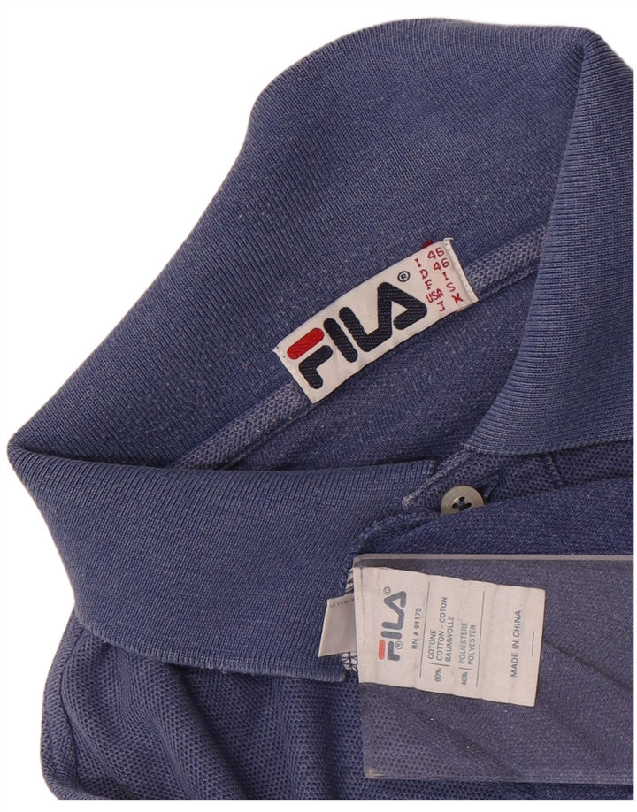 Fila Polo skjorte til mænd, lille blå bomuld