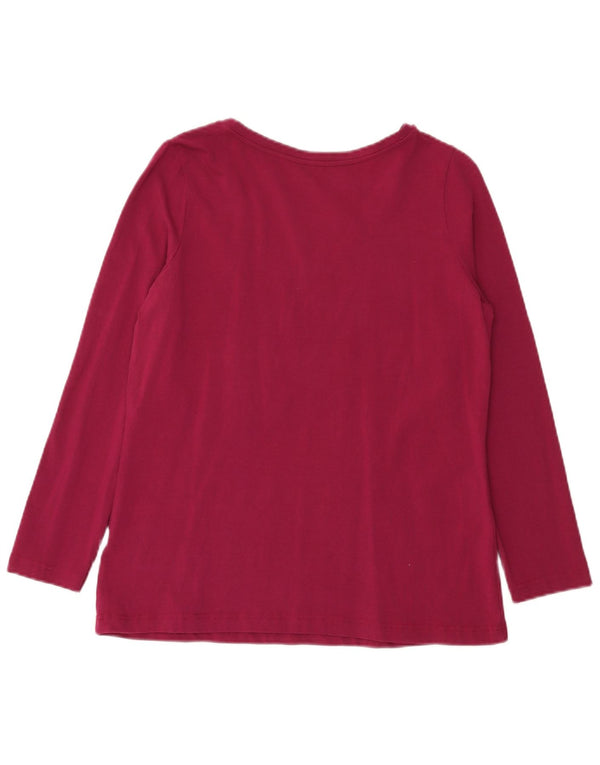 Marks & Spencer Dame Top Langærmet UK 14 Large Bourgogne Bomuld
