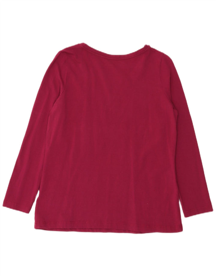 Marks & Spencer Dame Top Langærmet UK 14 Large Bourgogne Bomuld