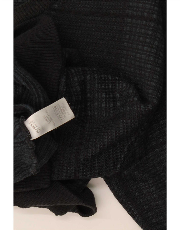 Marks & Spencer Herre V-hals sweater Stor marineblå ternet akryl