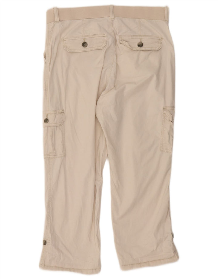 Lee Womens Relaxed Fit Capri Bukser US 10 Medium W32 L22 Off White