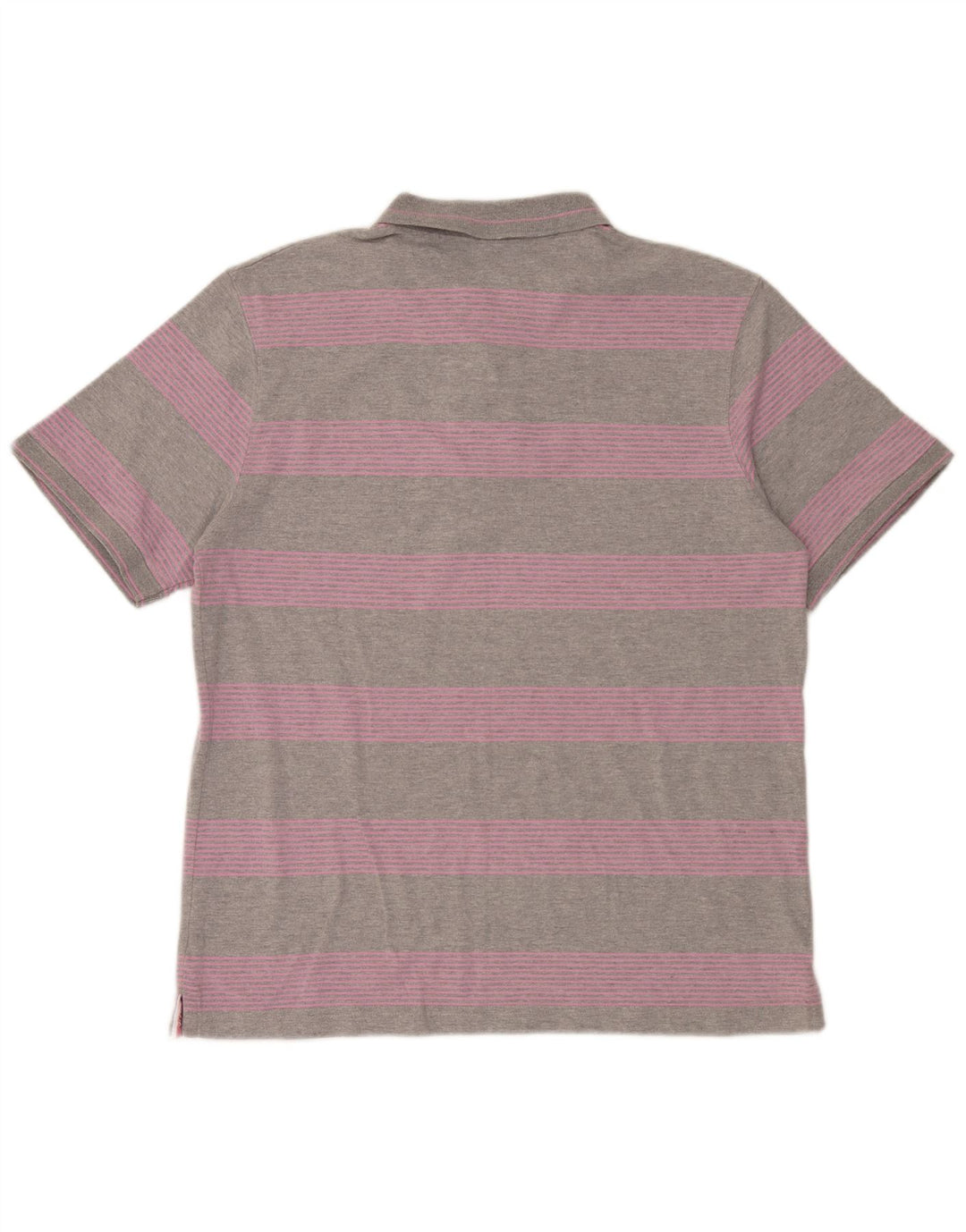 Champion herre poloshirt XL gråstribet bomuld