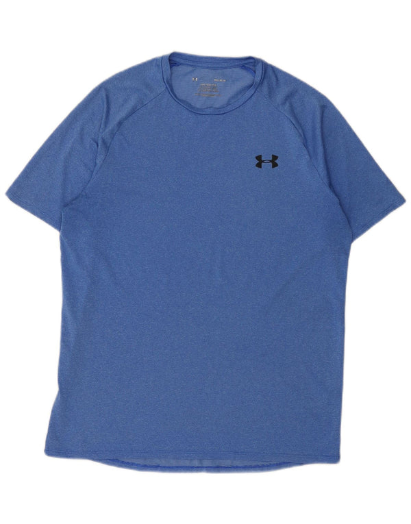Under Armour Herre T-Shirt Top Medium Blue Flecked Polyester