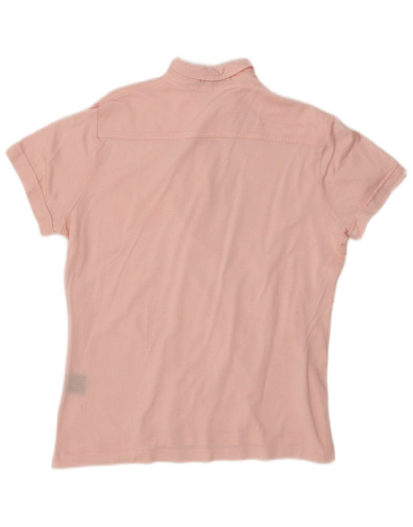 RALPH LAUREN Dame poloshirt UK 18 XL Pink sildebensbomuld