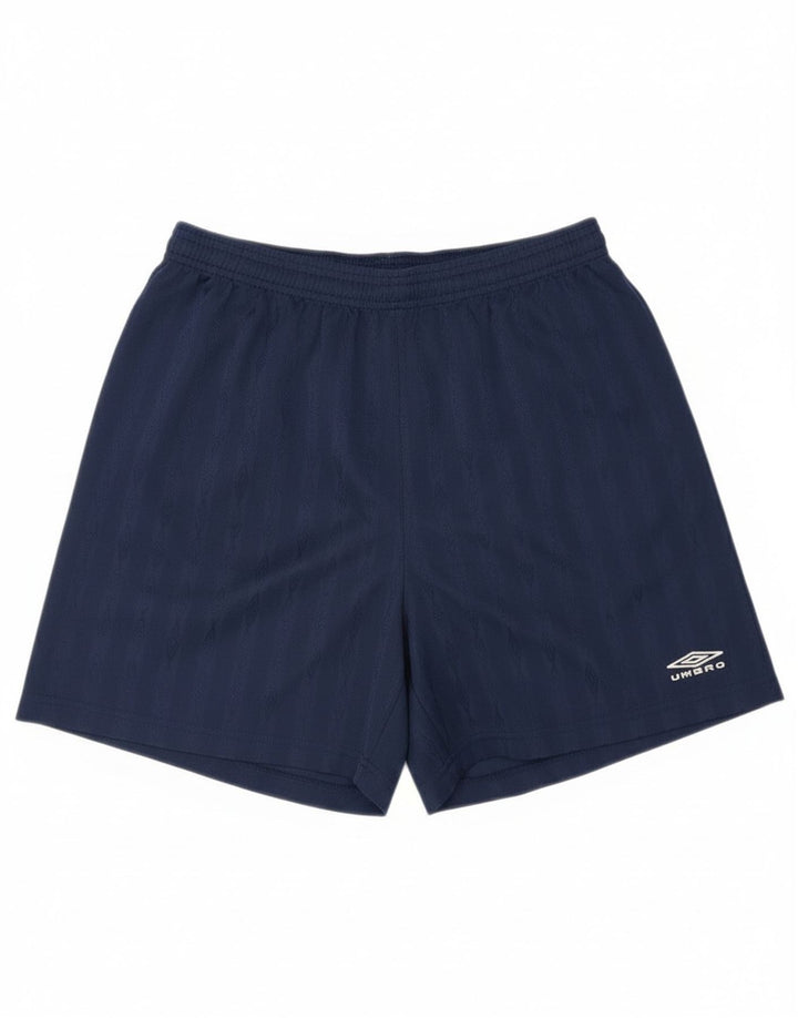 Umbro Herre Sportshorts Stor Marineblå Stribet Polyester
