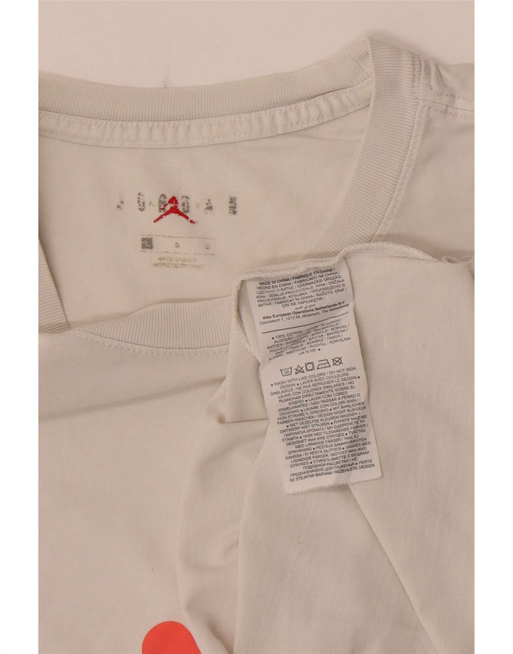 Jordan Herre grafisk T-shirt Top Stor hvid bomuld