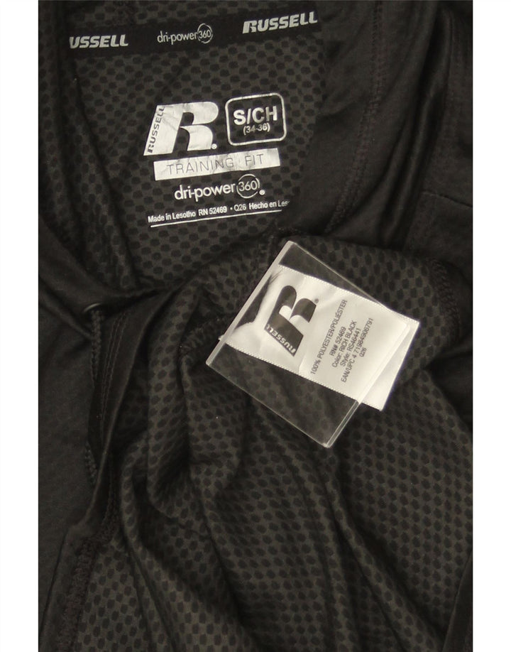 Russell Athletic Herre Top Langærmet UK 34/36 Small Black Polyester