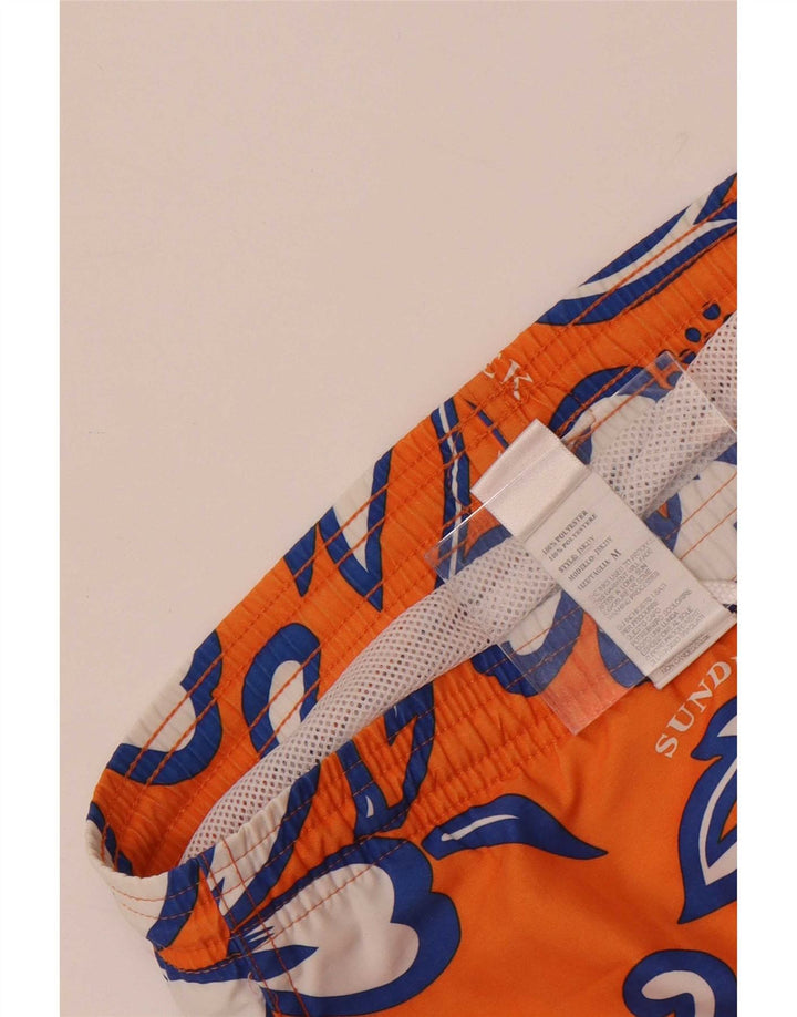 Sundek Herre grafiske svømmeshorts Medium Orange Floral Polyester