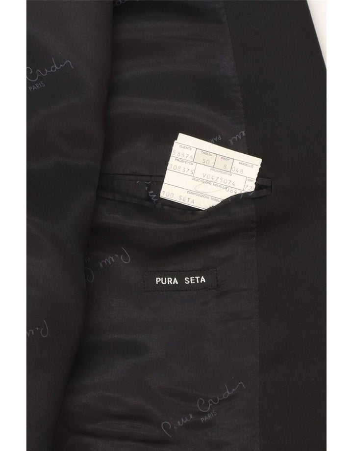 Pierre Cardin Herre Blazer Jakke IT 50 Large Sort Geometrisk Klassisk
