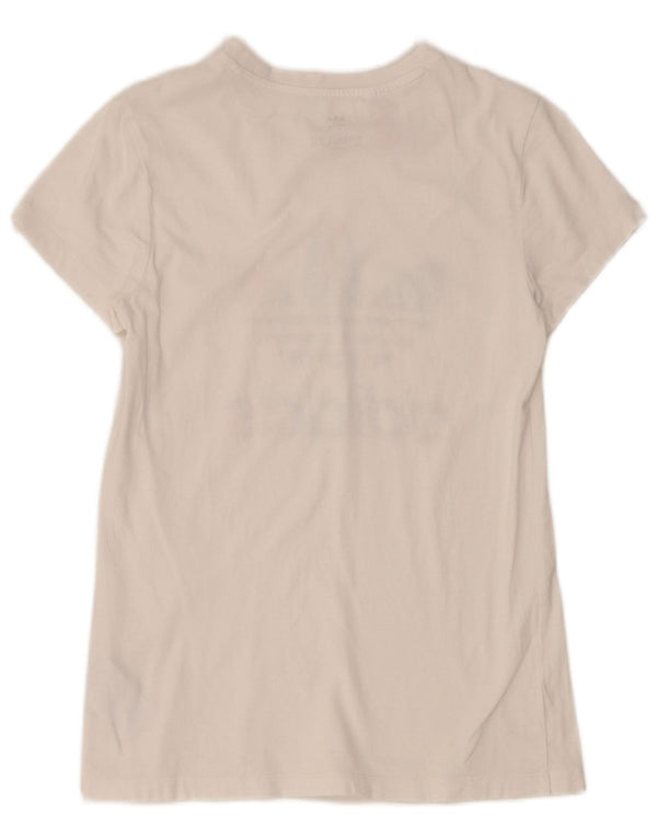 Adidas piger grafisk t-shirt top 13-14 år stor hvid bomuld