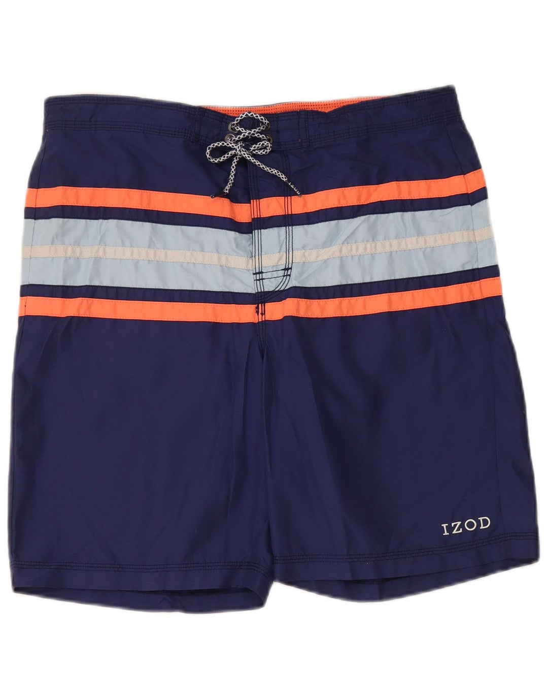 IZOD Badeshorts til mænd Små marineblå stribet polyester