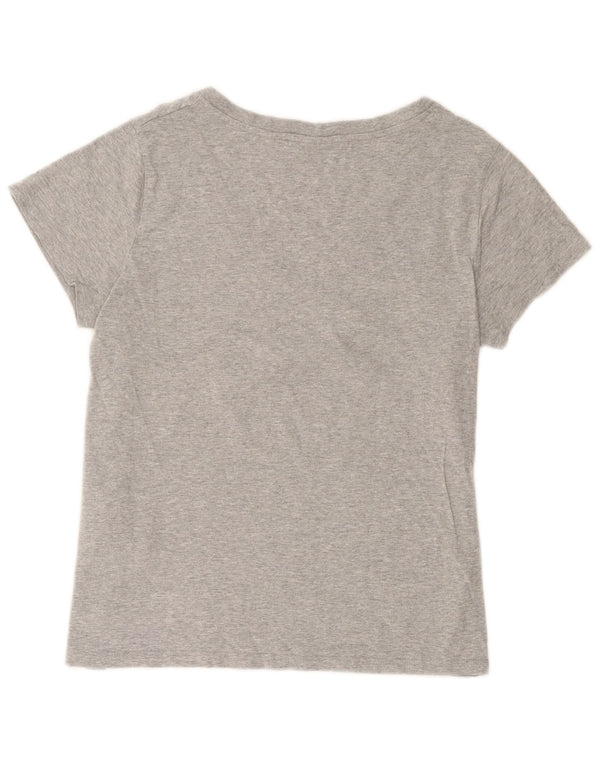 Levi's Dame T-Shirt Top UK 14 Stor Grå Flecked Bomuld