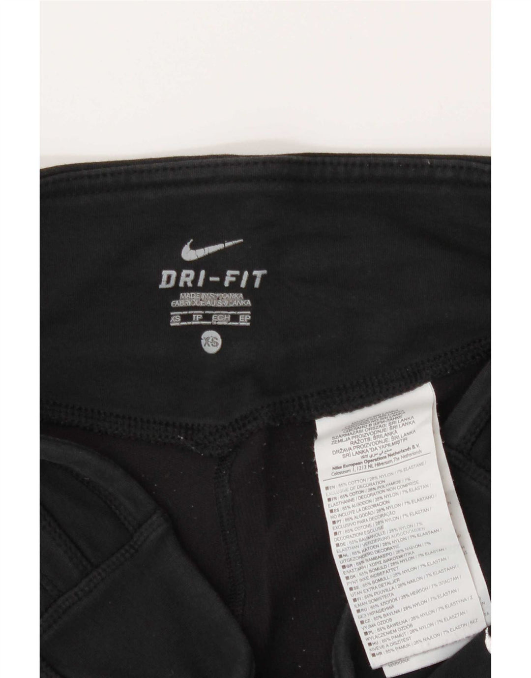 Nike Dame Leggings UK 6 XS Sort Bomuld