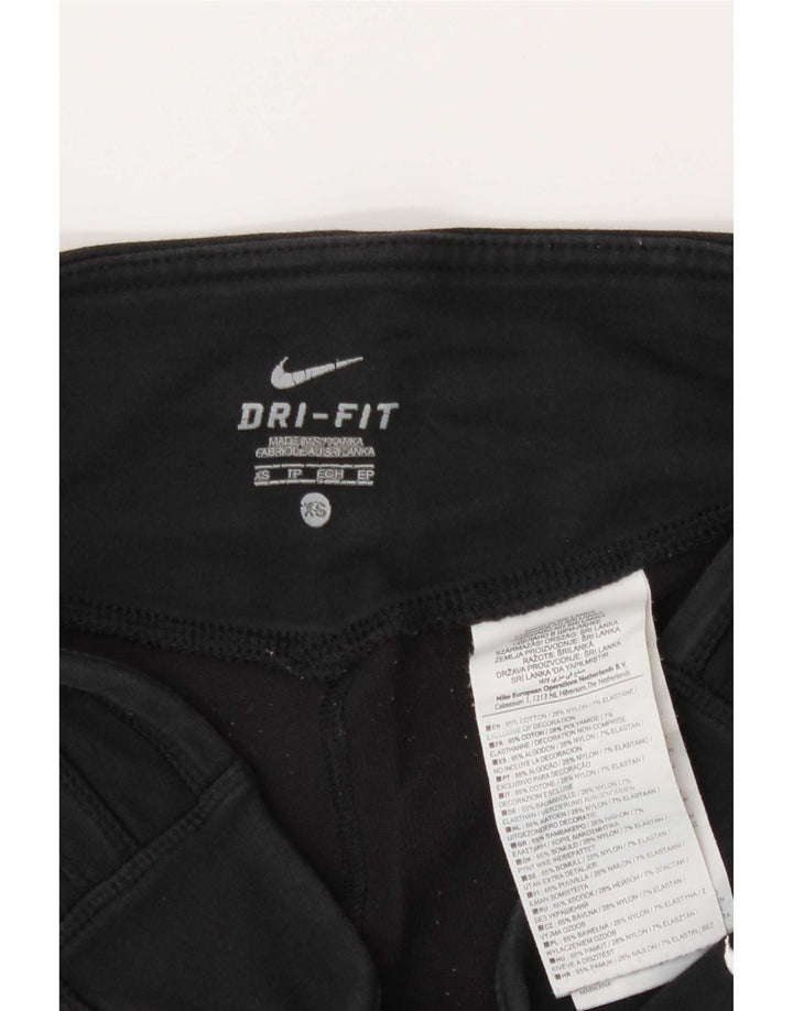 Nike Dame Leggings UK 6 XS Sort Bomuld