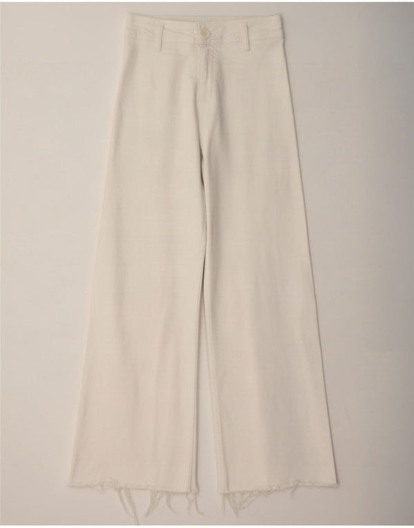Zara Womens The Marine Wide Leg Straight Jeans EU 36 XS W26 L28 Hvid