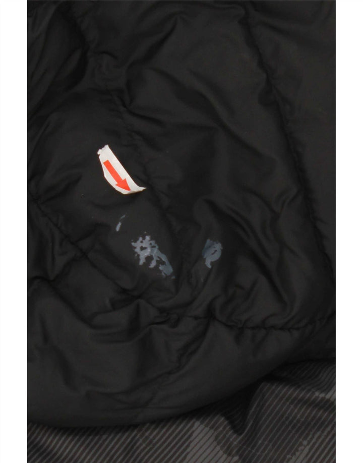 Adidas drenge hættepolstret jakke 9-10 år sort camouflage polyester