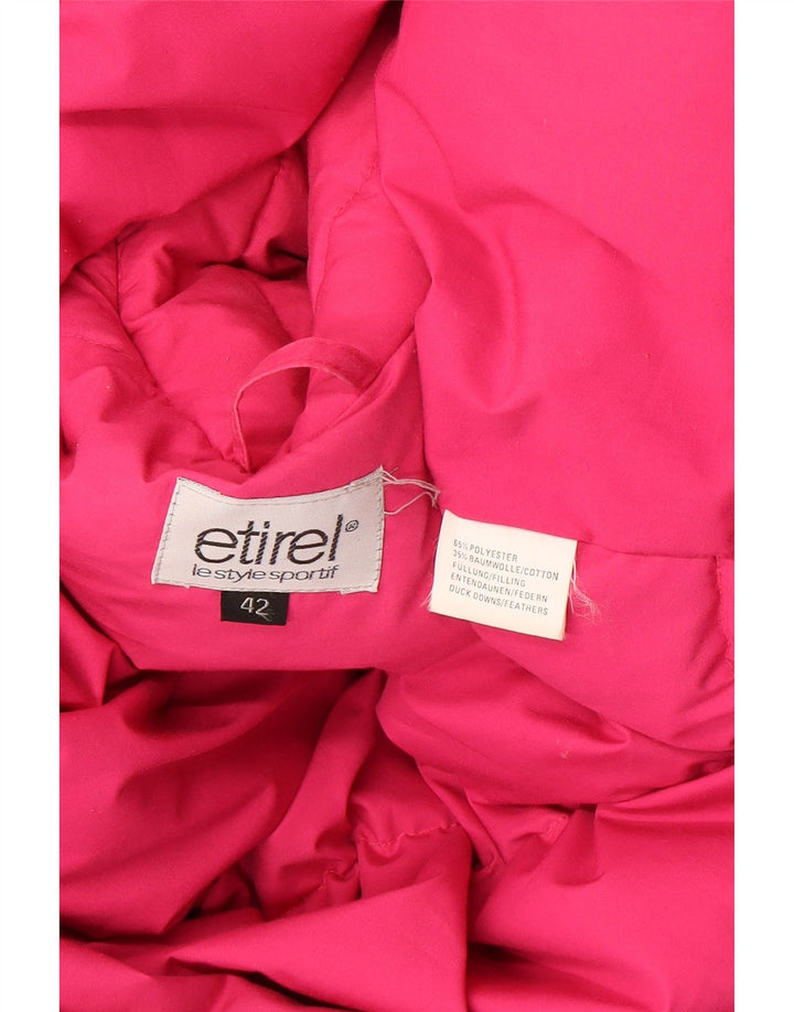 Etirel Dame Hætte Oversized Polstret Jakke EU 42 Large Pink Polyester