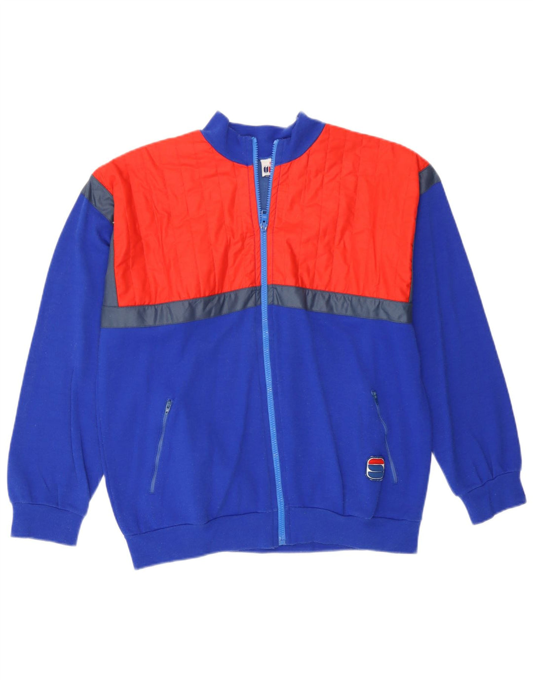 Sportful Herre træningsdragt Top jakke IT 46 Small Blue Colourblock Bomuld