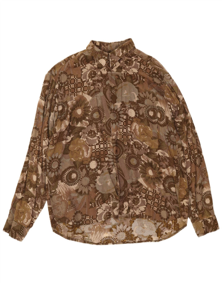 Compagnie Herreskjorte XL Brun Blomster