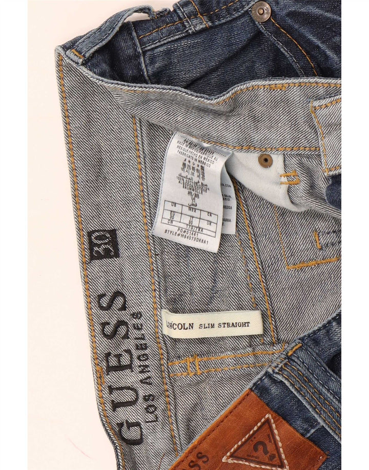 Guess Lincoln Slim Denim Shorts til kvinder W30 Medium Blue Cotton