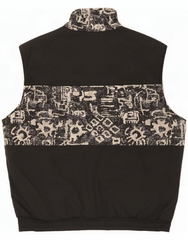 Shamp Herre Loose Fit Reversible Gilet UK 38 Medium Black Polyester