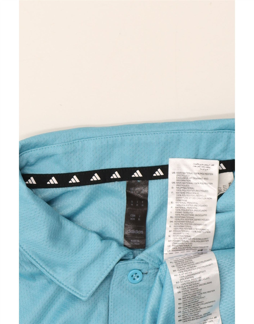 Adidas Aeroready poloshirt til mænd mellemblå polyester