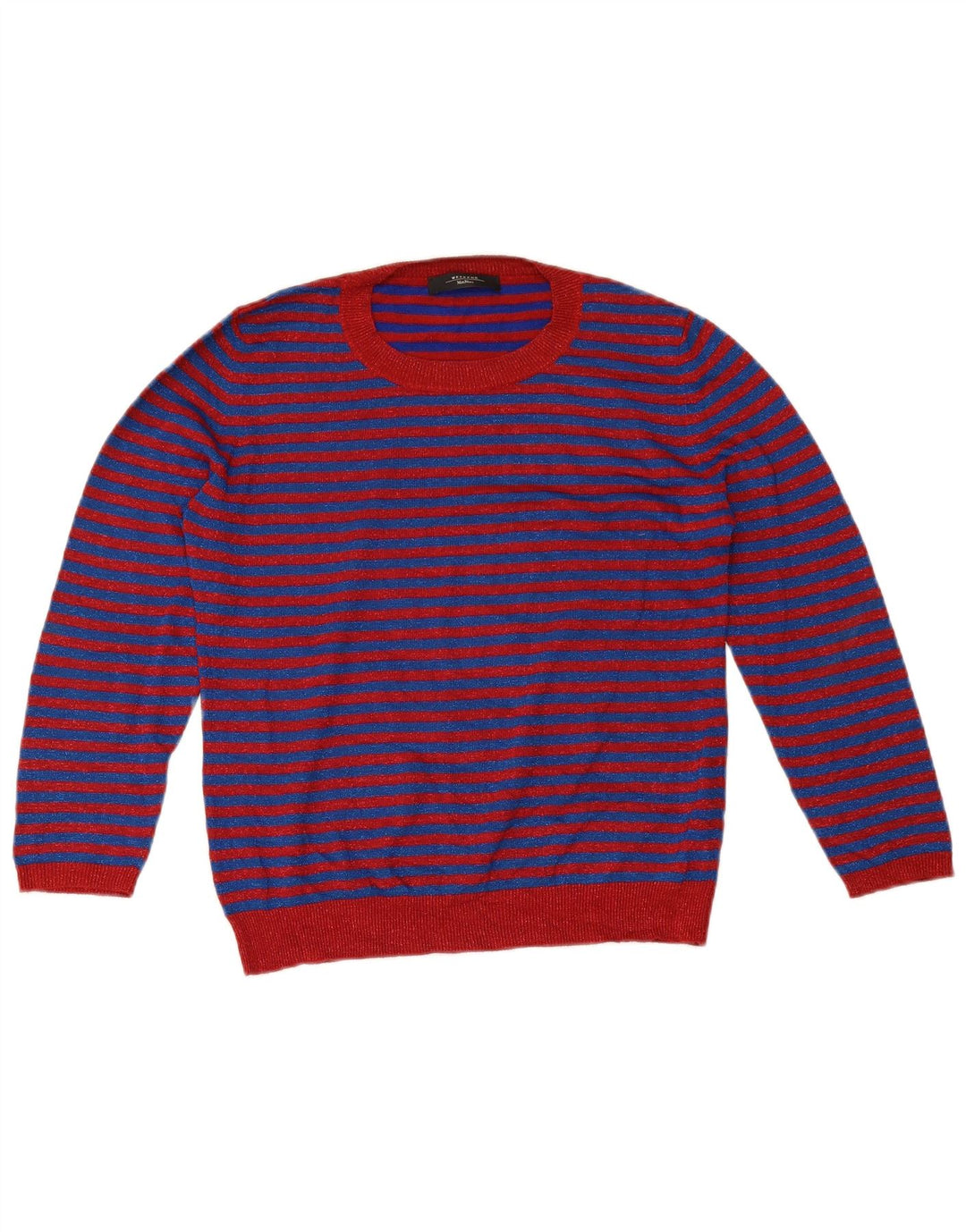 Max Mara Dame Weekend Jumper Sweater UK 12 Mellem blå stribet