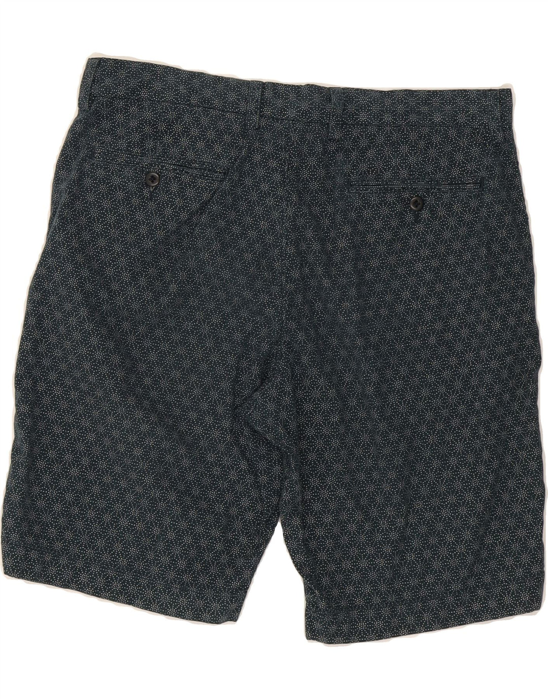 J. CREW Mens Abstract Pattern Chino Shorts W34 Large Navy Blue Cotton Vintage J. Crew and Second-Hand J. Crew from Messina Hembry 