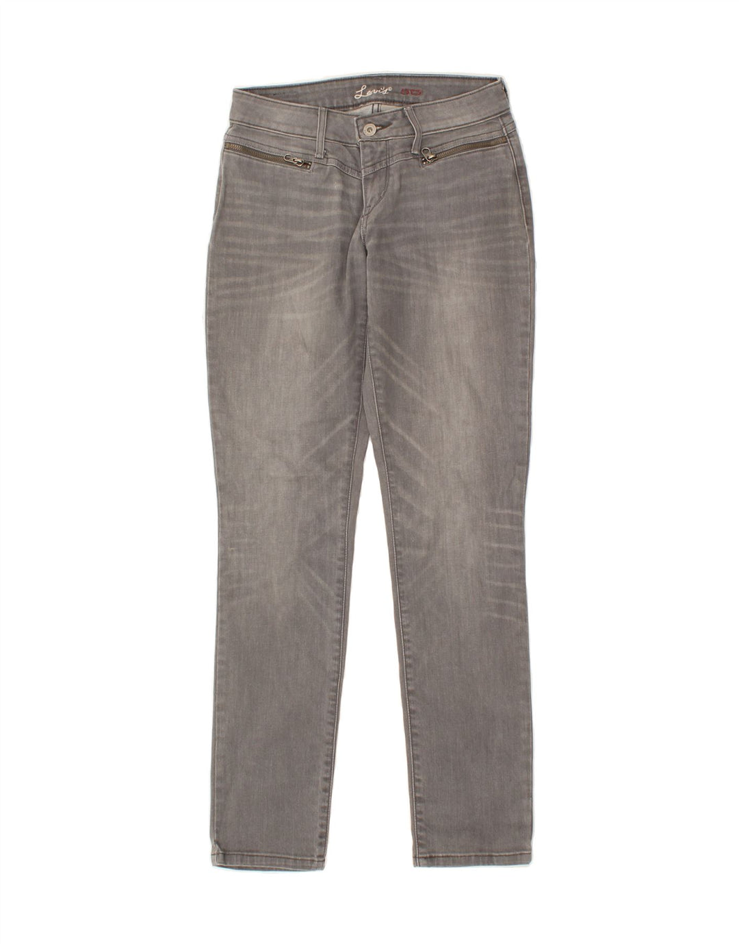 LEVI'S Womens Slim Jeans W27 L32  Grey Cotton Vintage Levi's and Second-Hand Levi's from Messina Hembry 