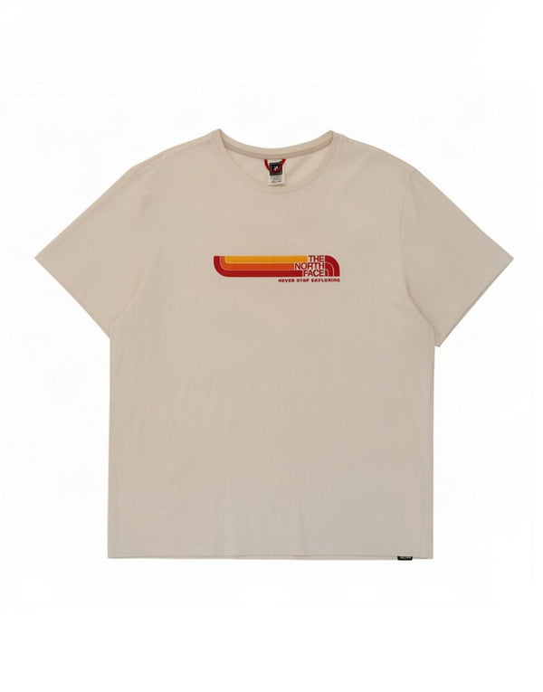 The North Face Herre Grafisk T-Shirt Top XL Hvid Bomuld