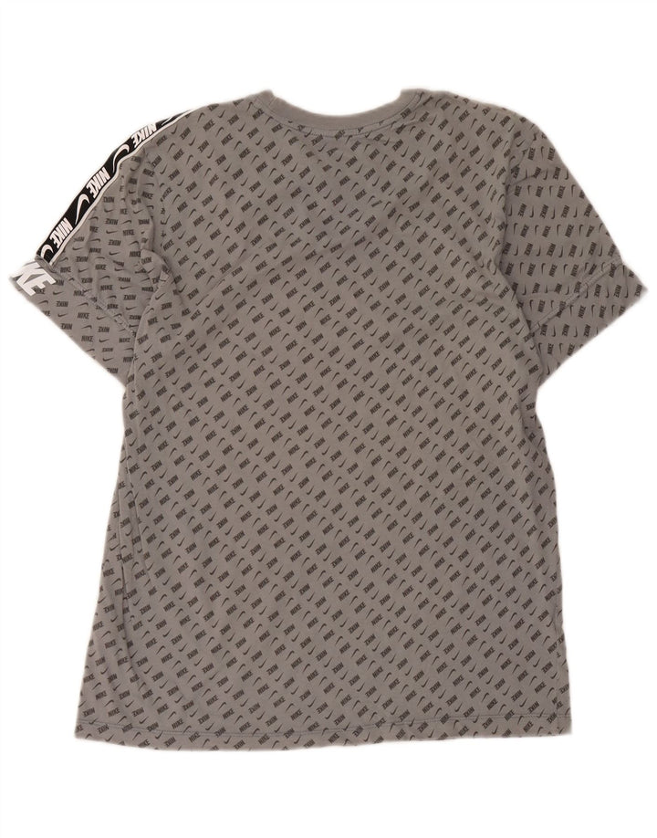 Nike grafisk T-shirt top mellemgrå plettet bomuld til mænd