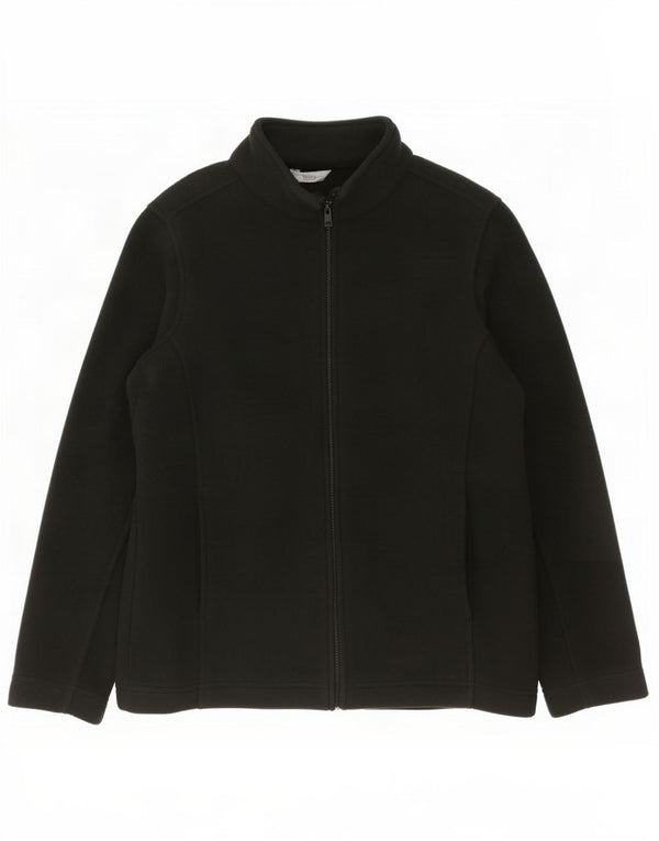 Marks & Spencer Dame Oversized Fleecejakke UK 10 Small Black Polyester