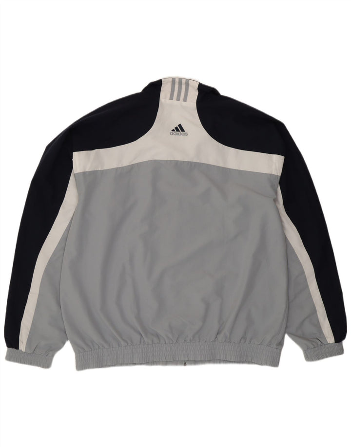 Adidas Træningsdragt til mænd Topjakke UK 46/48 XL Grå Colourblock Polyester