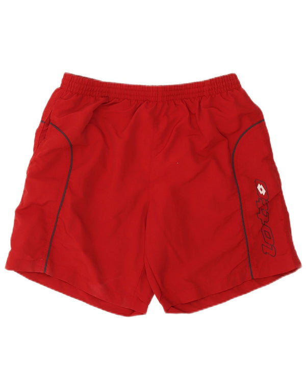 Lotto Mens Graphic Sport Shorts UK 38/40 Medium Red Nylon