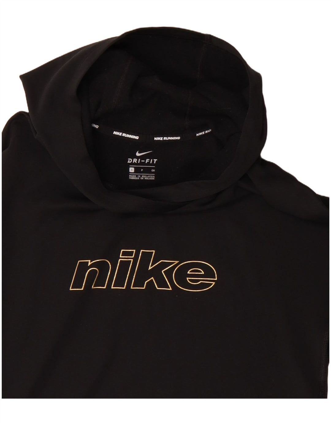 Nike Dame Dri Fit Grafisk Oversized Hoodie Jumper UK 10 Small Black