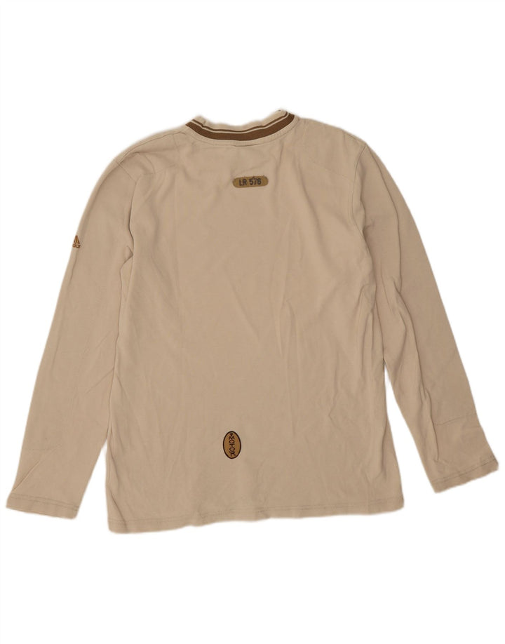 Adidas Herre grafisk top Langærmet lille beige Colourblock Bomuld