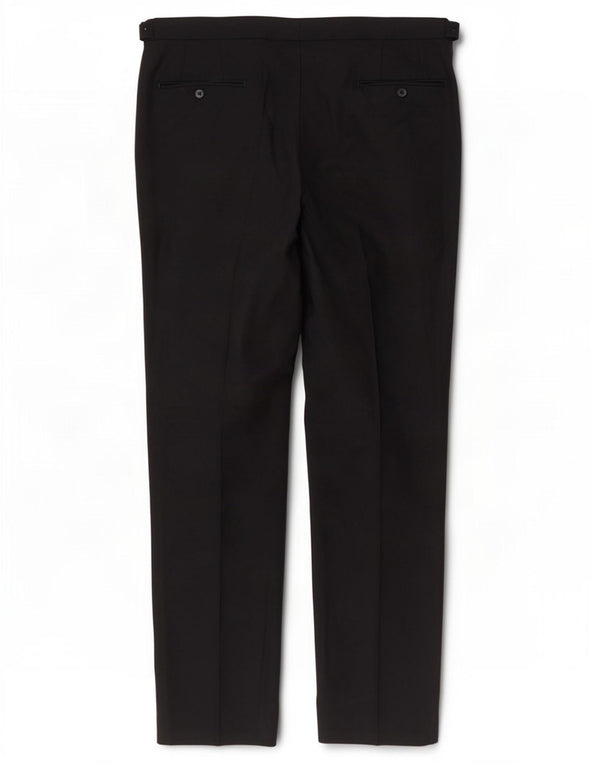 Marks & Spencer Herre Lige jakkesæt bukser W36 L33 Sort New Wool