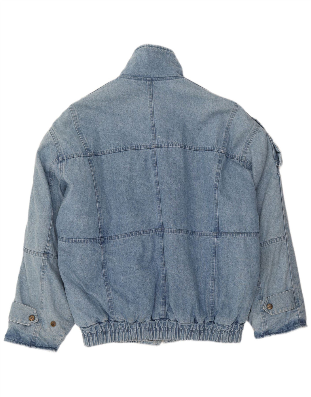 HEIN GERICKE Herre Loose Fit Military Denim Jacket UK 38 Medium Blue Bomuld