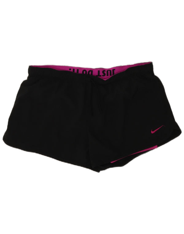 Nike Dame Dri Fit sportsshorts UK 18 XL sort polyester