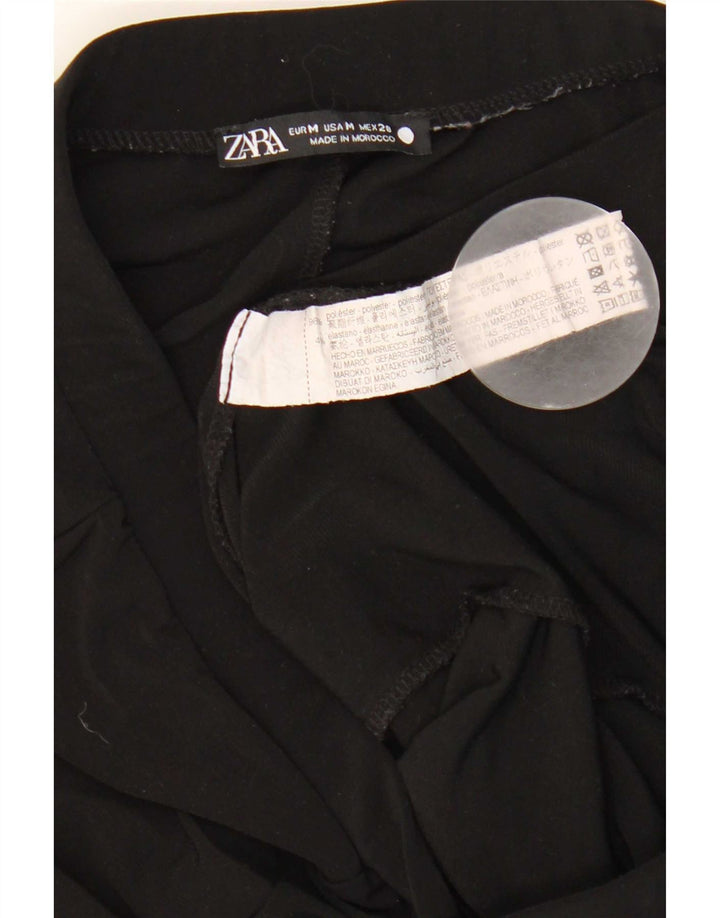 Zara Dame Slim Casual Bukser Medium W28 L34 Sort Polyester